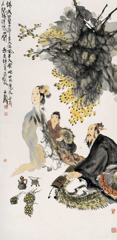 梁占岩 人物 立轴